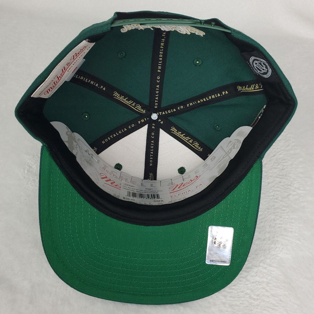 Minnesota Wild Mitchell & Ness NHL Snapback Hat Cap 3D Logo Green White NWT - Picture 8 of 8